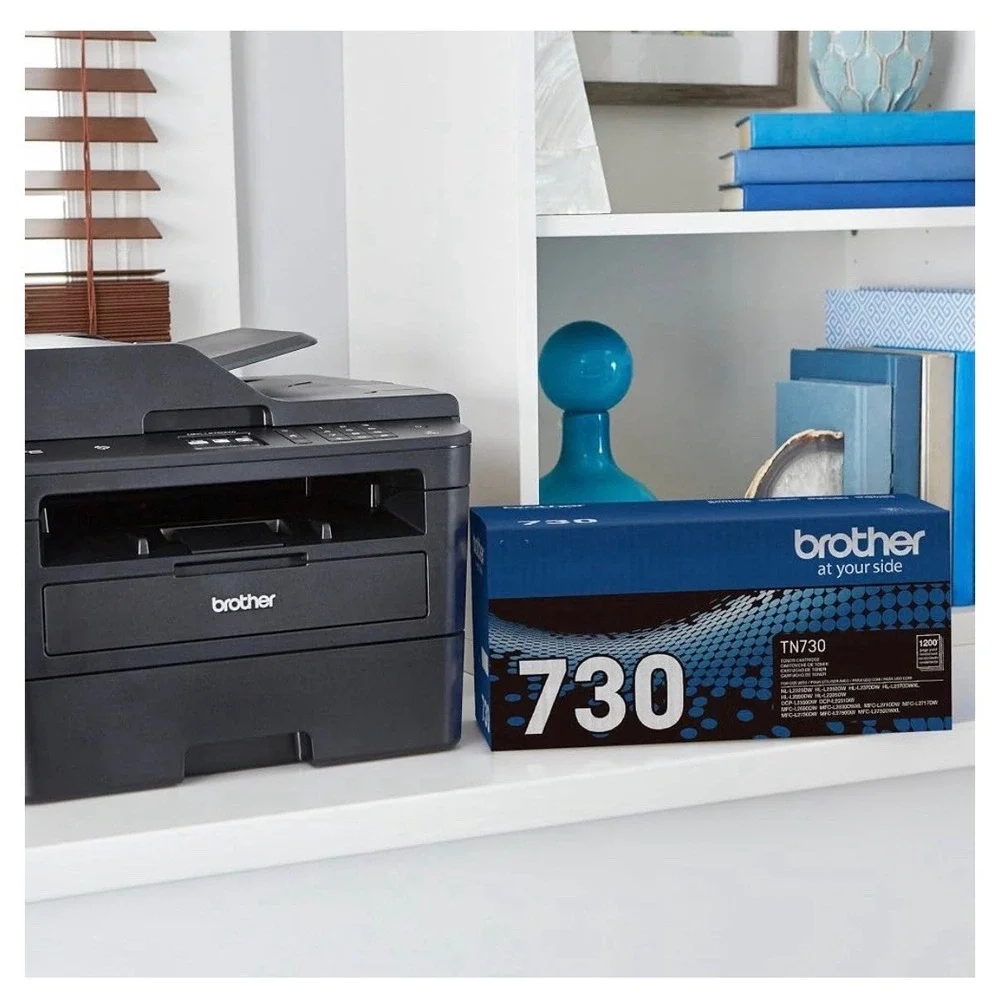 Brother TN730 Genuine Original Standard Yield Black Toner Cartridge 1200 Pages